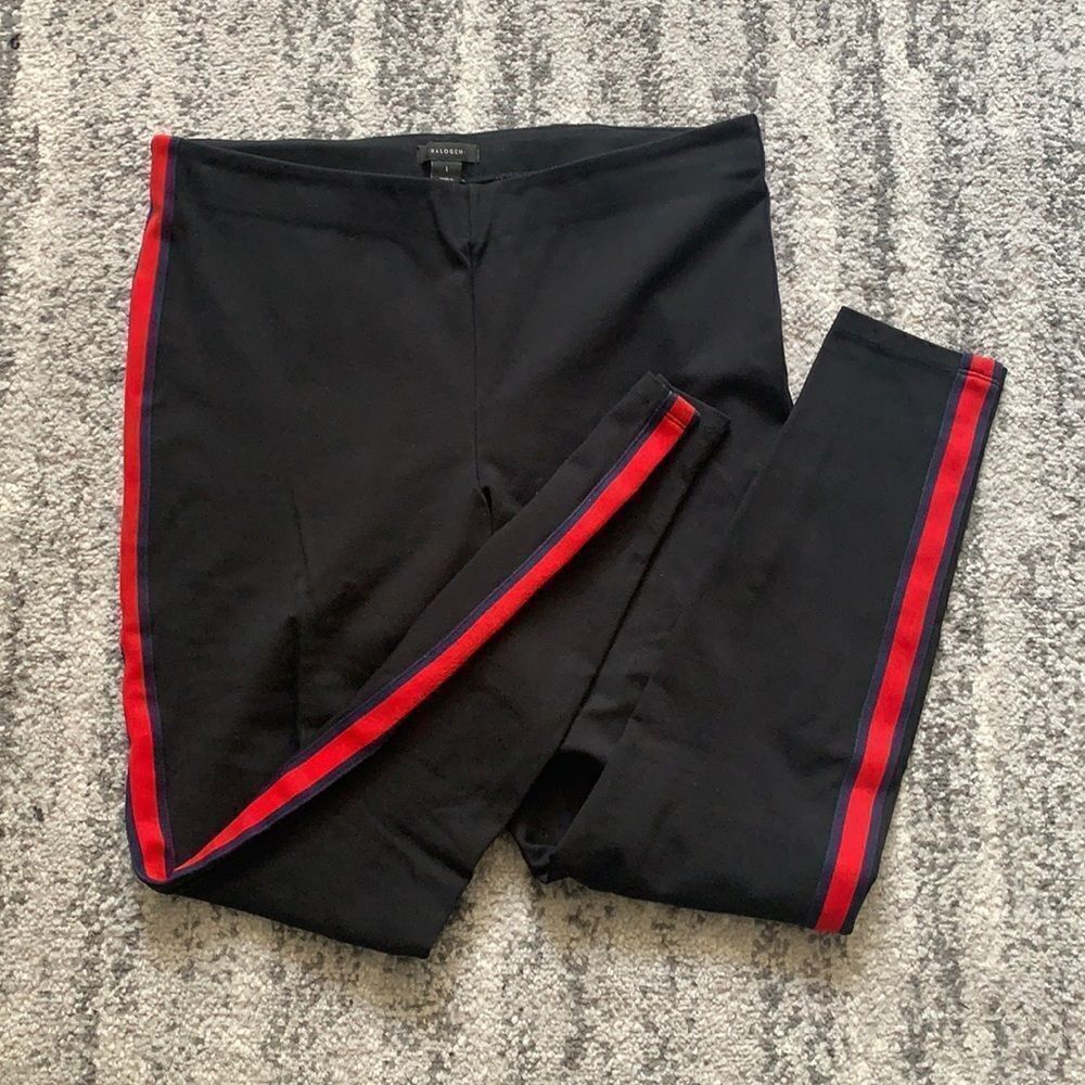 Halogen Black Leggings with Racer Stripe - L